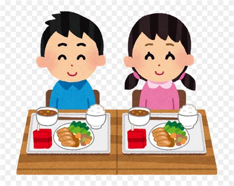 Illustration Of Child Eating Lunch Meal Kindergarten Clipart