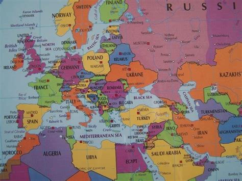 Europe Middle East And Russia Flat Map Views Visual Symbols