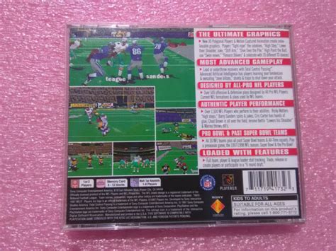 Nfl Gameday 98 Sony Playstation 1 1997 Ps1 Ebay