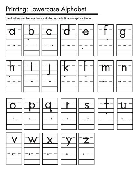 Practice Writing Lowercase Letter Worksheets 101 Activity Lowercase