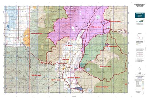 Wyoming Elk Gmu 78 Map Mytopo