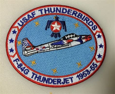 Usaf Thunderbirds Patch F 84g Thunderjet 1953 1955 Ebay