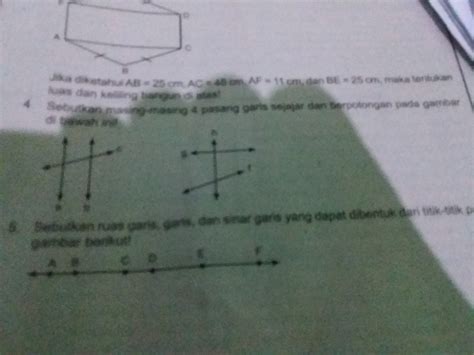 Sejajar Berpotongan Contoh Soal Garis Berpotongan Kelas 4 Gurunda