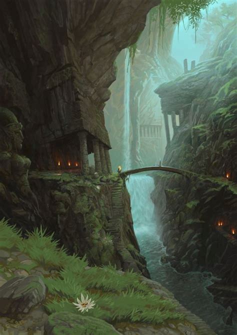Hidden Caves Concept Art World Fantasy Landscape Fantasy Places