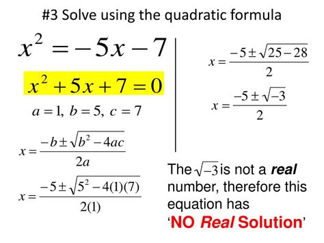how to solve equations by using quadratic formula