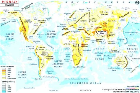 Mountain Ranges Of The World Map Map Geography Lessons World Map