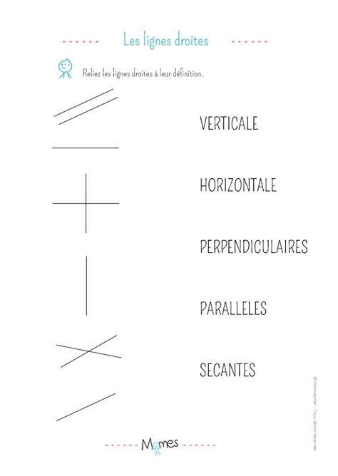 Apprendre à Observer Et à Reconnaître Une Ligne Droite Exercice