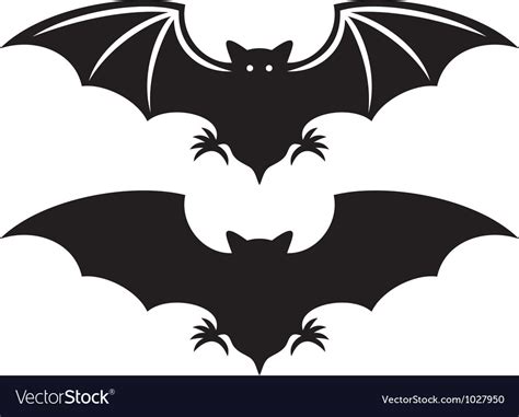 Silhouette Bat Royalty Free Vector Image Vectorstock