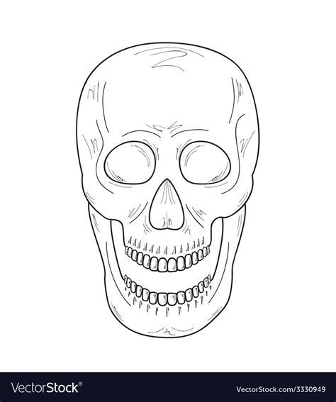 Open Mouth Drawing Skull