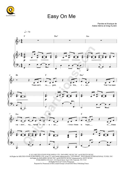 Adele Easy On Me Piano Sheet Music Hot Sex Picture