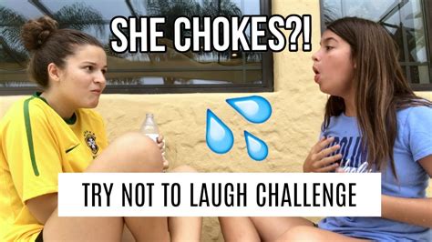 She Chokes Try Not To Laugh Challenge Youtube