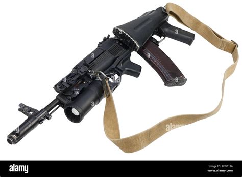 Modern Kalashnikov 545x39 Mm Ak 74m Assault Rifle With 40 Mm