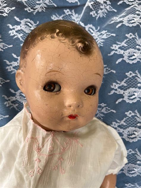 Vintage 21 Flirty Eyes Composition Baby Doll 1940s Unmarked Ebay