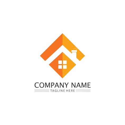 Home And Building Design Logo With City Icon Vector Office Interior