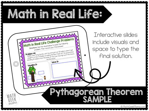 Add as many days and weeks as you want. DIGITAL Pythagorean Theorem Practice Problems {FREE} | Math Geek Mama