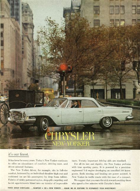 Its Our Finest Chrysler New Yorker 4 Door Hardtop Ad 1962