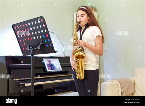 Girl Saxophone Hi Res Stock Photography And Images Alamy