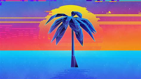 Palm Tree Retro Synthwave 4k Hd Artist 4k Wallpapers Images