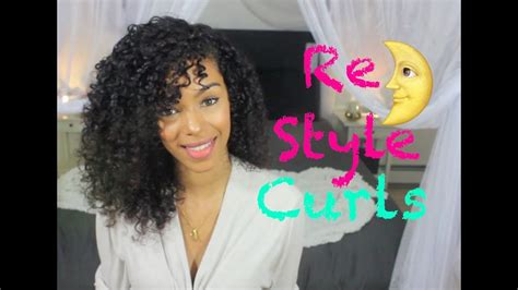Don't have time to dry your hair? Re-Style Curly Hair the Next Day ☾ Sleep Method ...