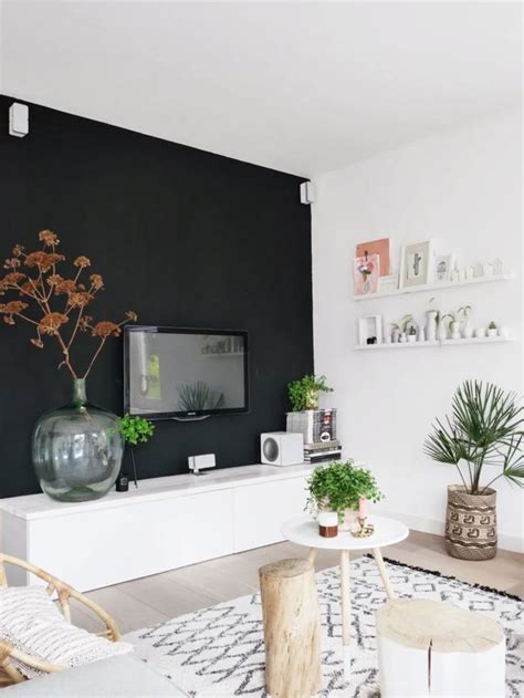 Bold Black Accent Wall Ideas In 2020 Black Accent Wall Living Room