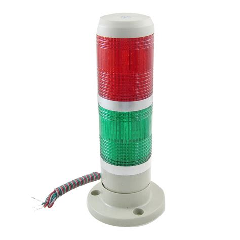 Unique Bargains 24v Dc Industrial Red Green Signal Tower Lamp Warning