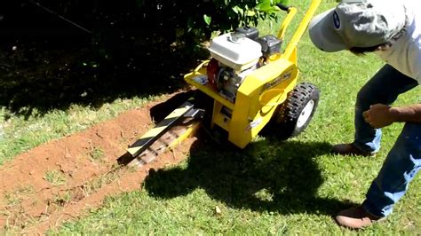 With 150 feet of french drain to install, digging by. Yard trenching - YouTube