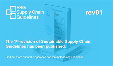 The First Revision Of The Esg Supply Chain Guidelines Has Been