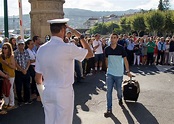 Los nuevos alumnos de la Escuela Naval llegan a Marín