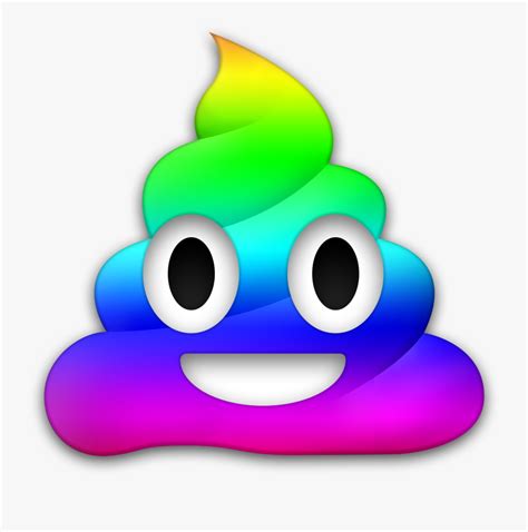 Megaphone Clipart Emoji Rainbow Poop Emoji Png Free Transparent