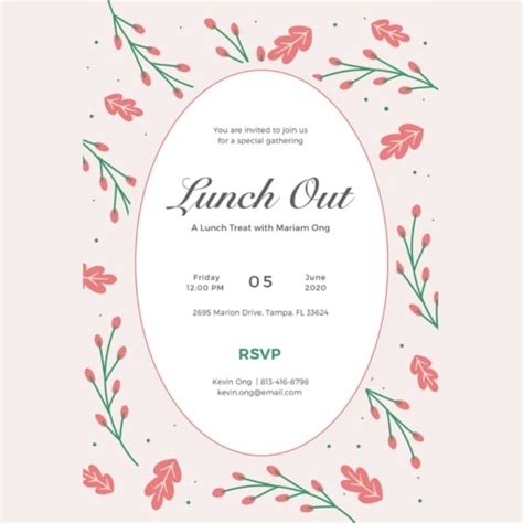 34 Lunch Invitation Designs And Templates Psd Ai Free And Premium