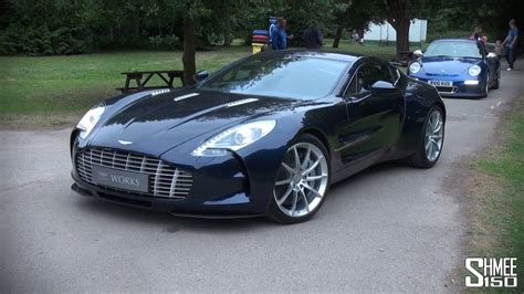 Dark Blue Aston Martin One 77 Startup And Driving Youtube