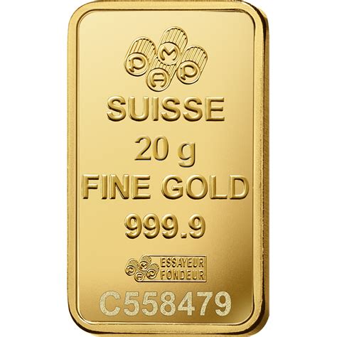 20 Gram Gold Bar Pamp Suisse Fortuna 9999 Fine In Sealed Assay