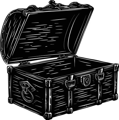 AI Generated Silhouette Treasure Chest Open Black Color Only Vector Art At Vecteezy