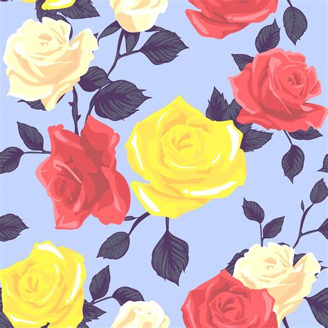 Free Floral Pattern Vector Commercial Free No Attributes Hand Drawn