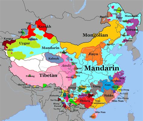 Infographic The Languages Spoken In China