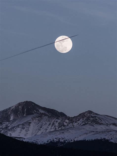 Moon Over Snowy Mountains Kf Wallpaper 1620x2160
