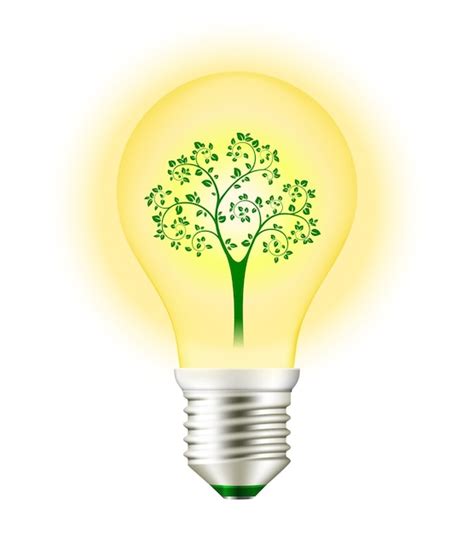 Free Vector Light Bulb With Tree Inside