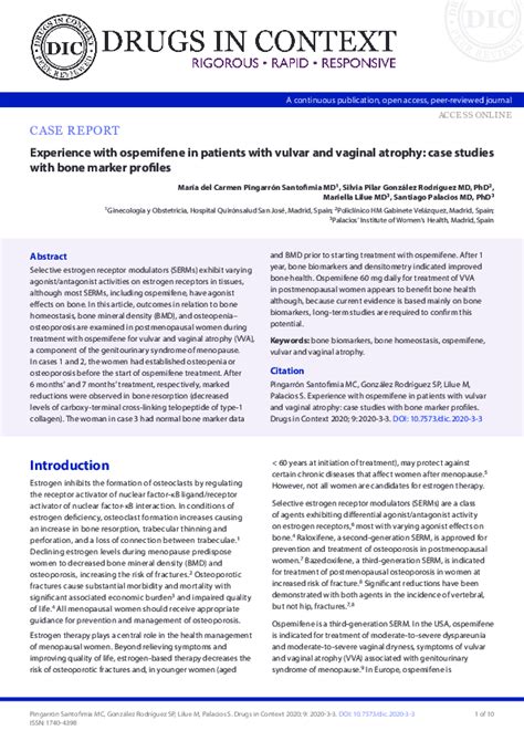 Pdf Experience With Ospemifene In Patients With Vulvar And Vaginal