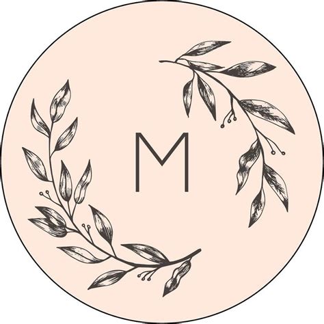 Leaves Monogram Personalized Stickers Paper Source Leaf Monogram