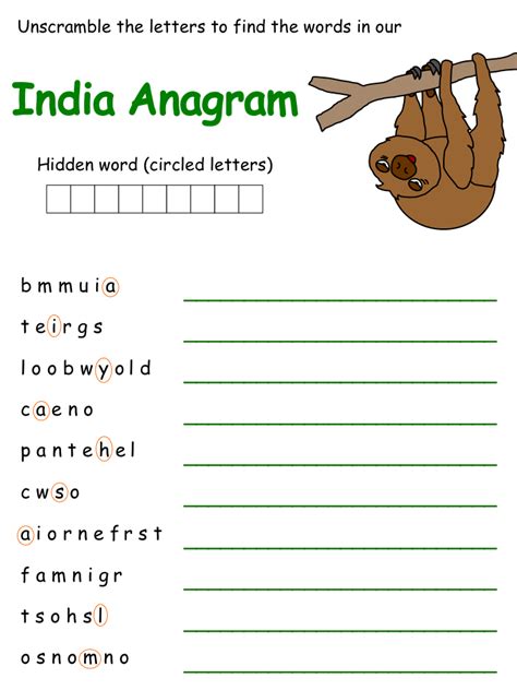india anagram