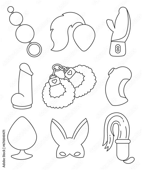 Adult Toys Anal Plugs Vibrator Dildo And Mask Whip Coloring Page Sex Shop Good Vibes Only
