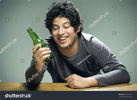 Drunk Guy Many Empty Beer Bottles Stock Photo 258132407 Shutterstock