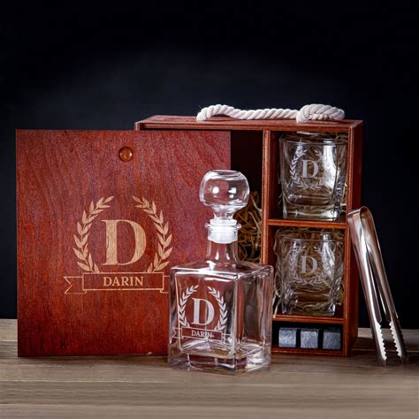 Whiskey Set Bourbon Decanter Set Ts For Men Fathers Day Etsy