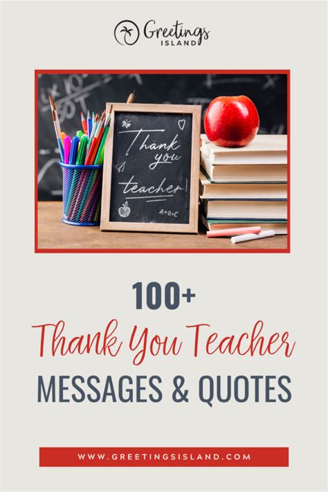 100 Thank You Teacher Messages And Quotes Greetings Island