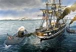 USS Monitor at Hampton Roads 1862 | Civil war art, Civil war navy ...
