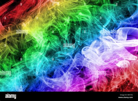 Abstract Rainbow Smoke Background Stock Photo Alamy