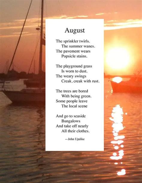 August Poems