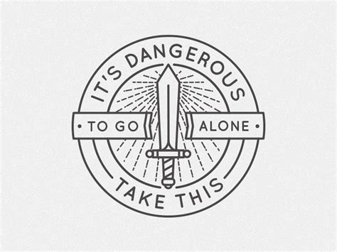 Its Dangerous To Go Alone Legend Of Zelda Vinyl Decal For Car Window