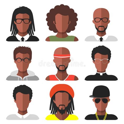 African American People Icons Stock Illustrations 1616 African
