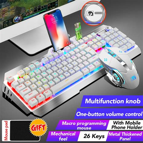 Wired Rgb Backlit Gaming Keyboard And Mouse Gaming Mouse Pad Gaming